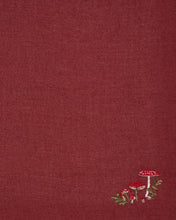Load image into Gallery viewer, Mushroom Embroidered Burgundy Pashmina Scarf