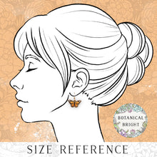Load image into Gallery viewer, Monarch Butterfly Dangle Earrings: Gold