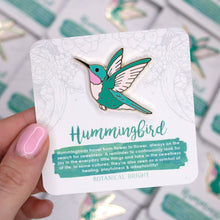 Load image into Gallery viewer, Hummingbird Enamel Pin