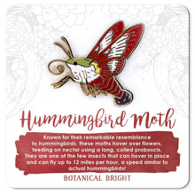 Load image into Gallery viewer, Hummingbird Moth Enamel Pin