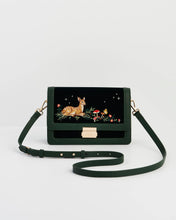 Load image into Gallery viewer, Fawn Embroidered Green Crossbody Bag