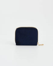 Load image into Gallery viewer, Floral Navy Velvet Purse
