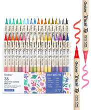 Load image into Gallery viewer, Dual Tone Brush Tip Acrylic Paint Marker Set of 36