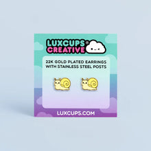 Load image into Gallery viewer, Snail Earrings