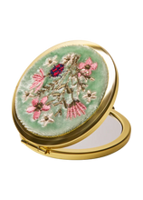 Load image into Gallery viewer, Aqua Bouquet Embroidered Mirror