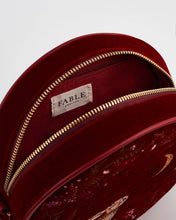 Load image into Gallery viewer, Star Gazing Rabbit Red Embroidered Circle Bag