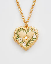 Load image into Gallery viewer, Gaia Lily Heart Locket Necklace