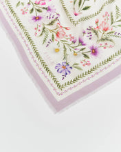 Load image into Gallery viewer, Forget Me Knot Cream Narrative Square Scarf