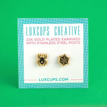 Load image into Gallery viewer, Spider & Web Earrings