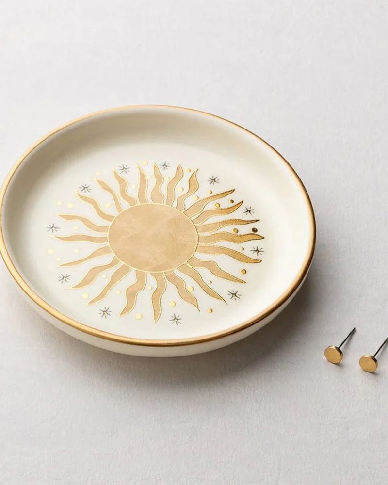 Sun Rays Jewelry Dish & Stud Earring Set