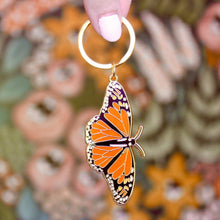 Load image into Gallery viewer, Monarch Butterfly Metal Keychain
