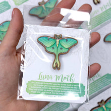 Load image into Gallery viewer, Luna Moth Wood Pin
