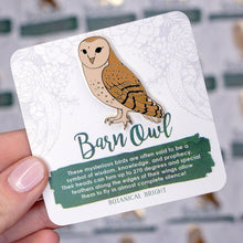 Load image into Gallery viewer, Barn Owl Enamel Pin
