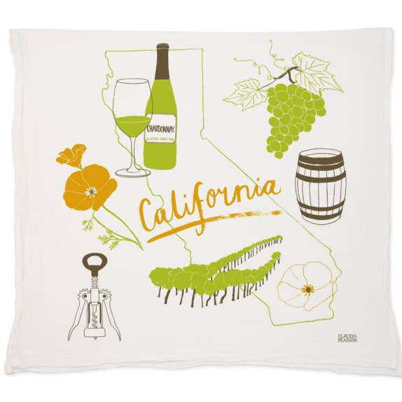 California Wine Tea Towel
