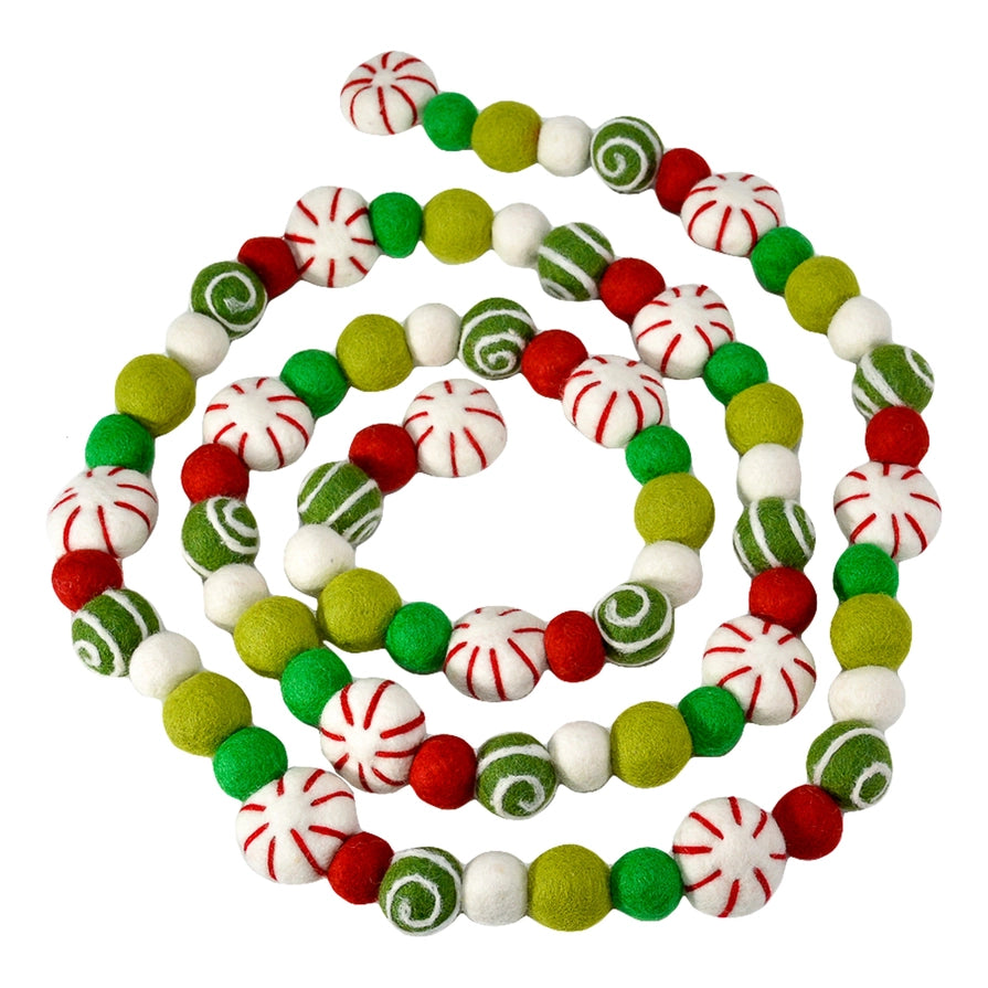 Christmas Candy Ball Garland 8ft.