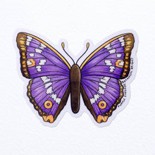 Load image into Gallery viewer, Purple Emperor Butterfly Waterproof Vinyl Sticker

