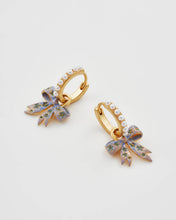 Load image into Gallery viewer, Bow Pearl Huggie Earrings
