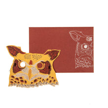 Load image into Gallery viewer, Owl Mask Greeting Card
