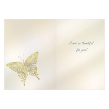 Load image into Gallery viewer, Golden Butterfly Thank You Card
