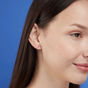 SS Pink Cherry Blossom Stud Earrings