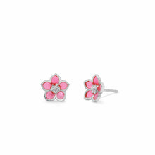 Load image into Gallery viewer, SS Pink Cherry Blossom Stud Earrings
