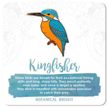 Load image into Gallery viewer, Kingfisher Bird Enamel Pin
