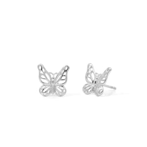 Delicate Monarch Outline Stud Earrings