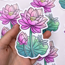 Load image into Gallery viewer, Lotus Flower Waterproof Vinyl Sticker
