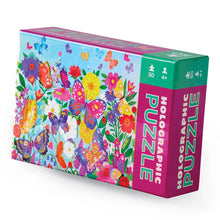 Load image into Gallery viewer, Butterflies Holographic Foil Puzzle 50pc
