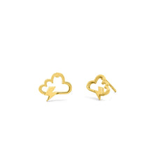 Load image into Gallery viewer, Lightning Cloud 14k Gold Plated Stud Earrings
