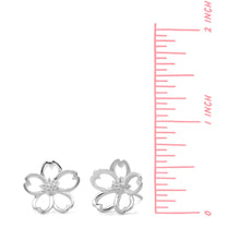 Load image into Gallery viewer, SS Cherry Blossom Outline Stud Earrings
