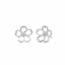 Load image into Gallery viewer, SS Cherry Blossom Outline Stud Earrings
