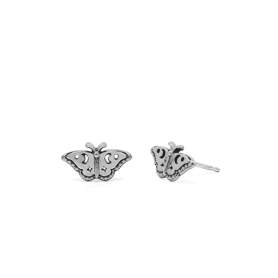SS Butterfly Stud Earrings