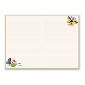Vintage Floral Butterflies Hardcover Journal