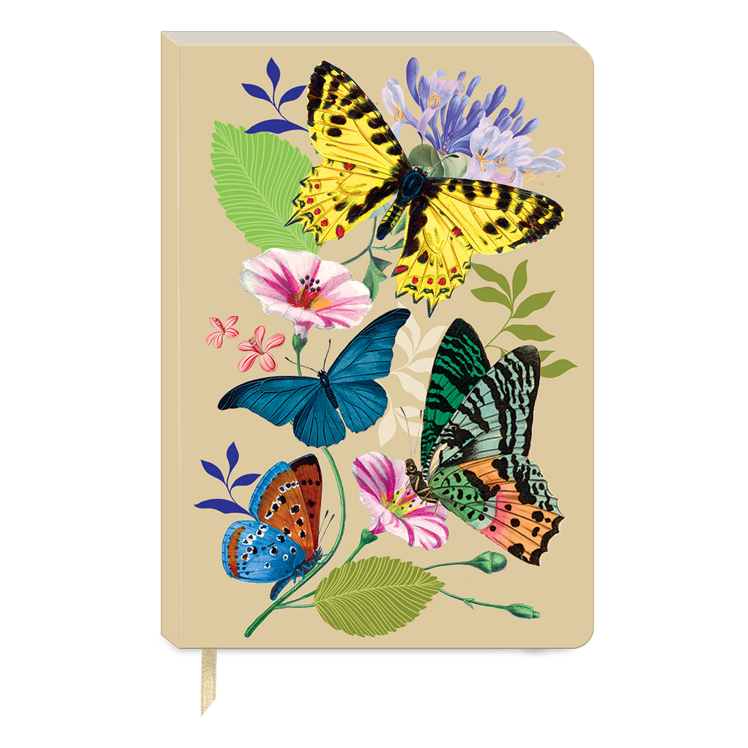 Vintage Floral Butterflies Softcover Journal