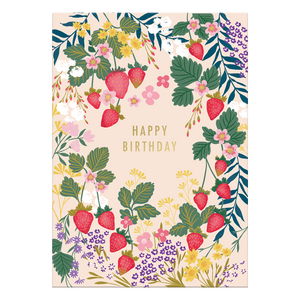 Strawberries Birthday Card