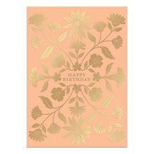 Load image into Gallery viewer, Gold Floral Birthday Card
