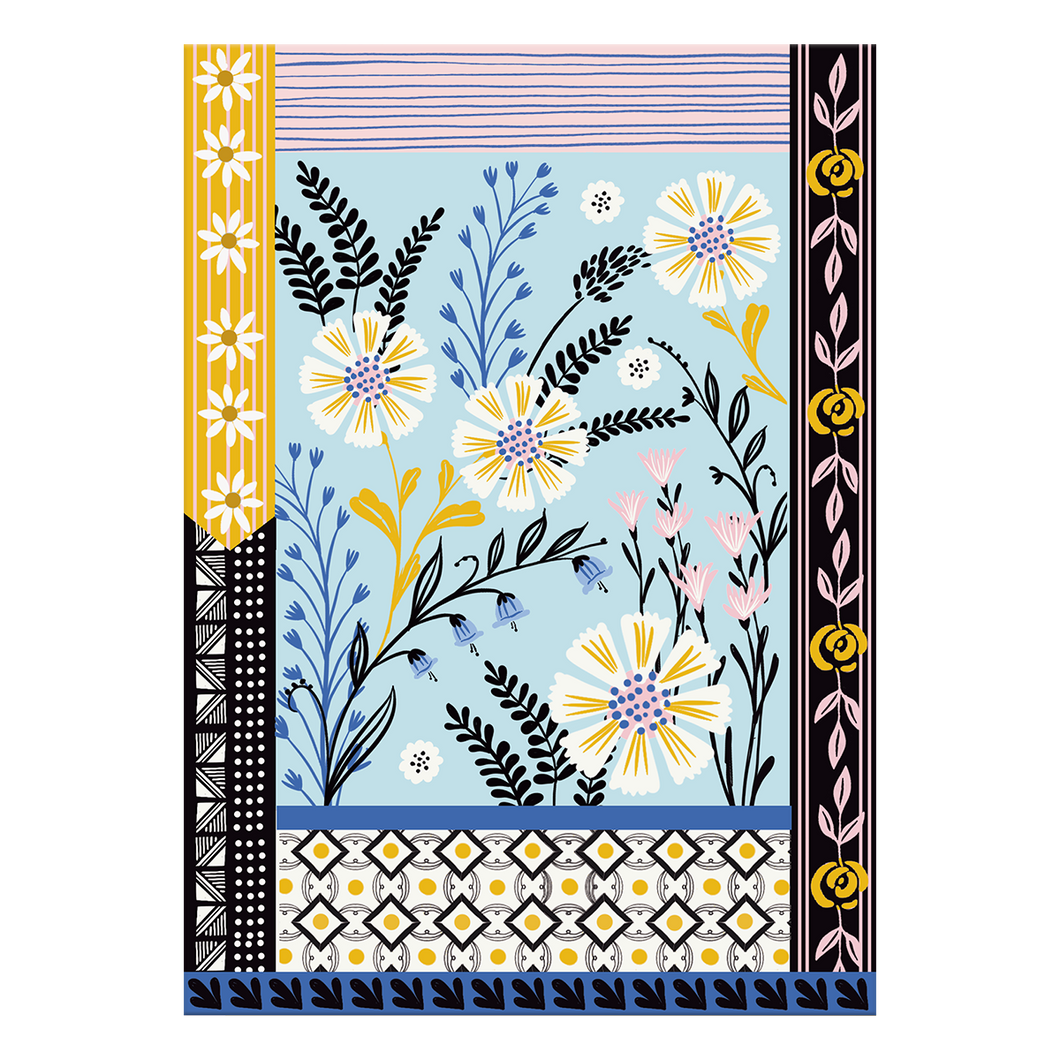 Folk Patterns Greeting Card