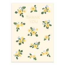 Load image into Gallery viewer, Yellow Blue Flowers Thank You Card
