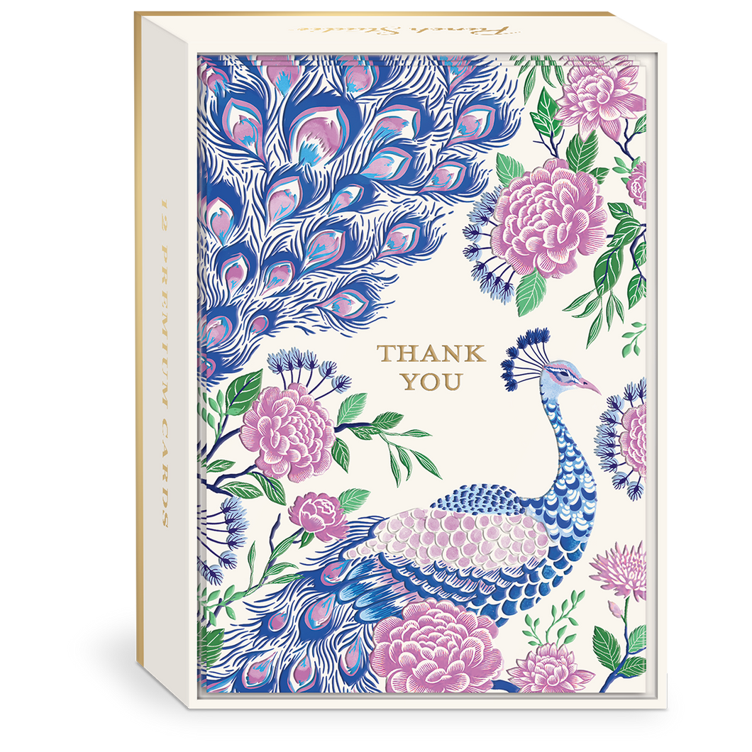 Peacock Thank You Boxed Notes