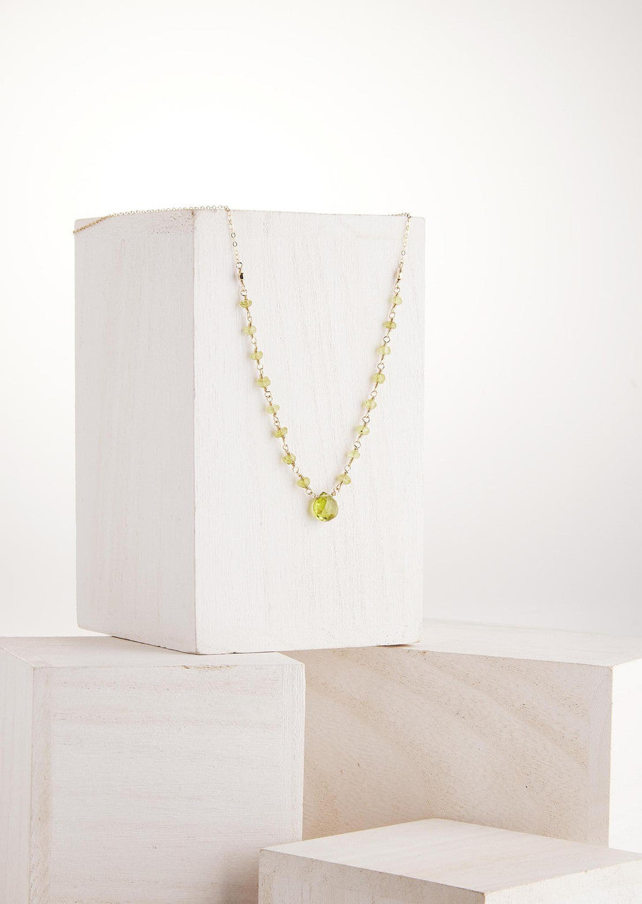 Peridot Gold Chain Necklace
