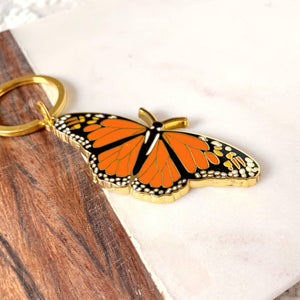 Monarch Butterfly Metal Keychain