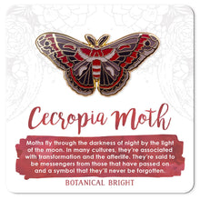 Load image into Gallery viewer, Cecropia Moth Enamel Pin
