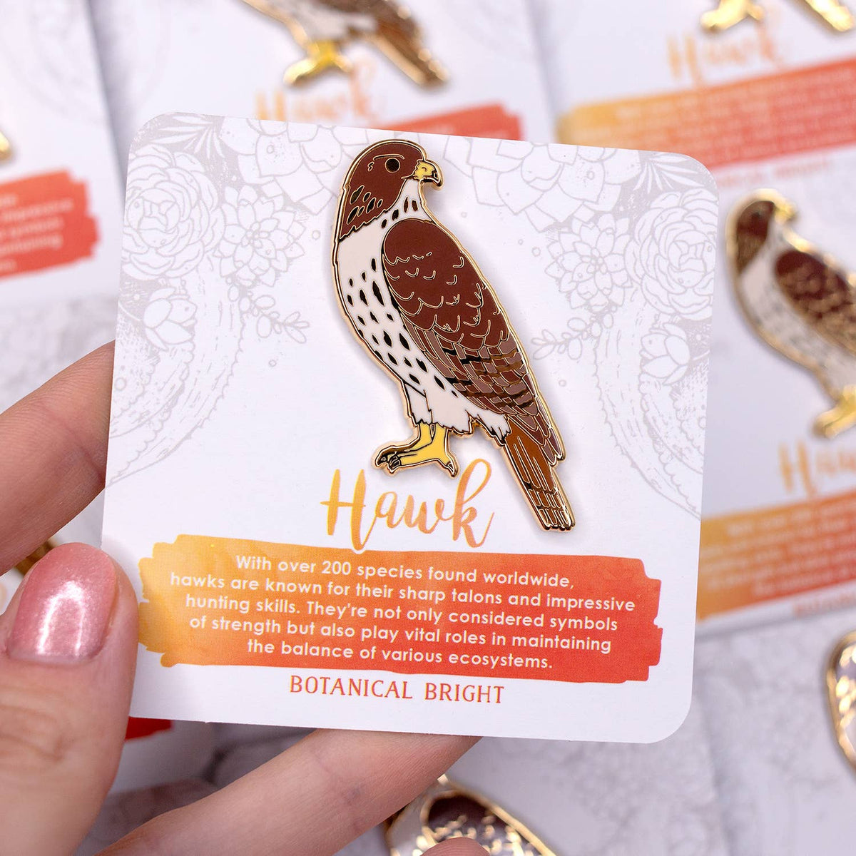 Hawk Bird Enamel Pin – sbnature Store