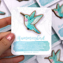 Load image into Gallery viewer, Hummingbird Wood Pin
