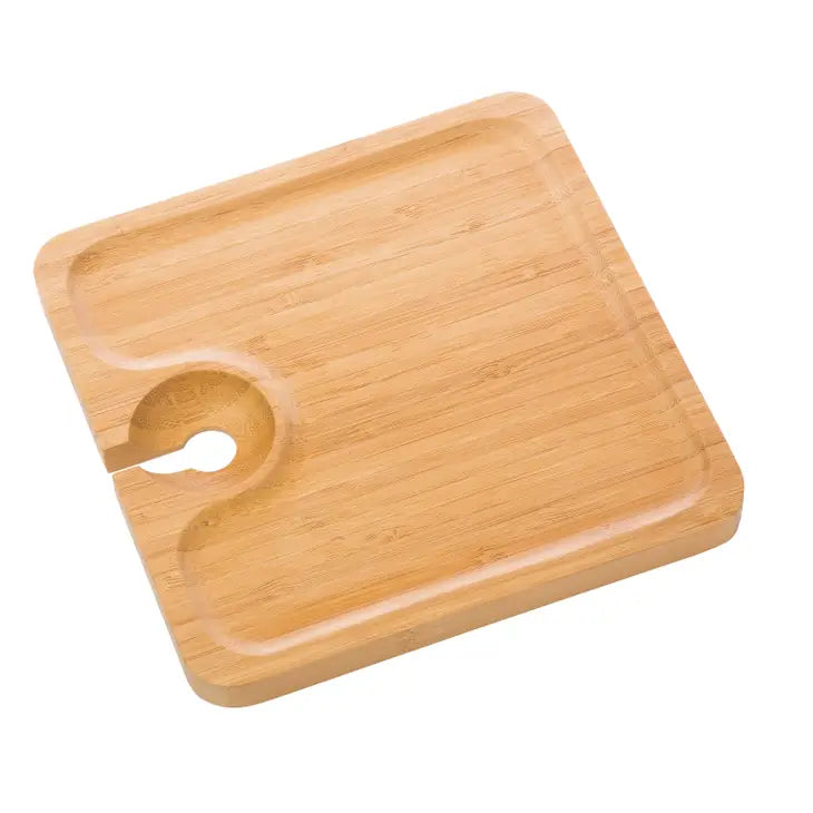 Bamboo Appetizer Plate w/ Paper Band