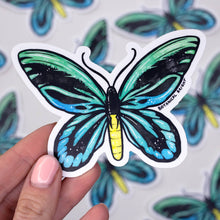 Load image into Gallery viewer, Queen Alexandras Birdwing Butterfly Waterproof Vinyl Sticker
