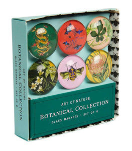 Art of Nature: Botanical Glass Magnet Set (Set of 6)