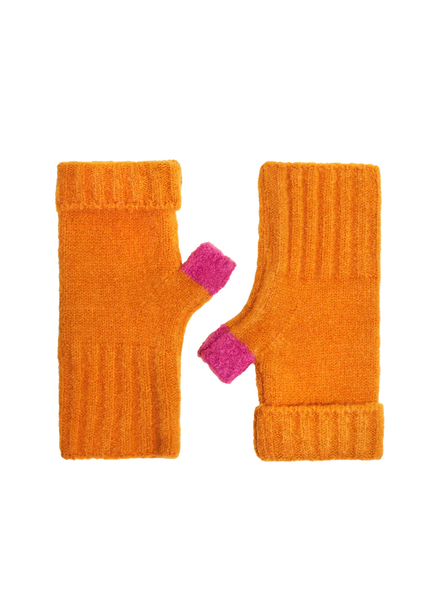 Tangerine Cassia Ladies Wrist Warmers