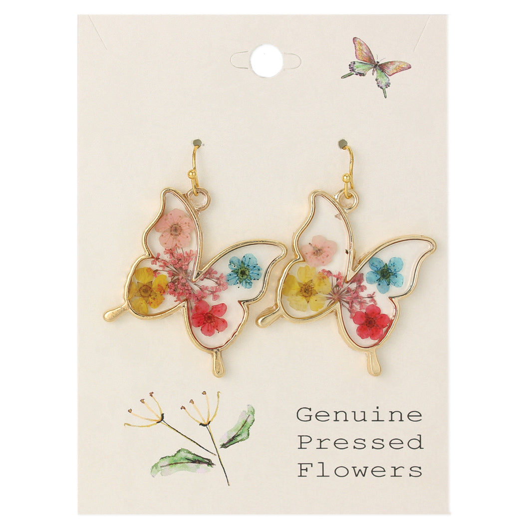 Butterfly Bouquet Dried Flower Earrings